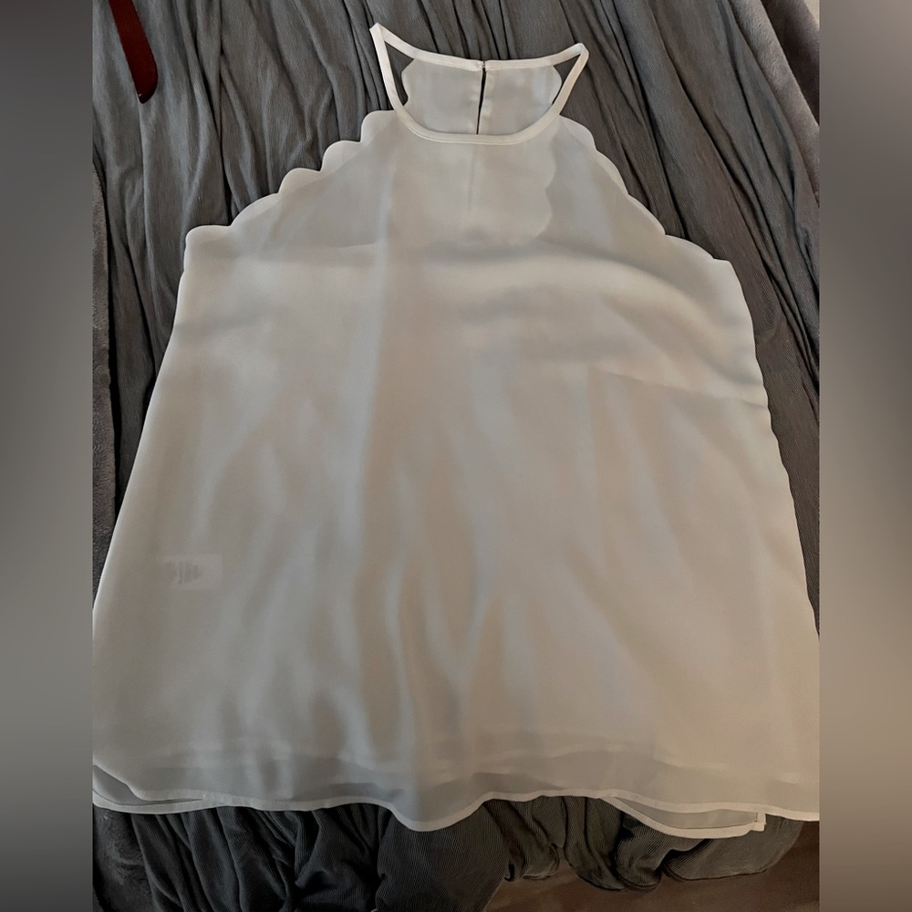 Loft white sleeveless blouse